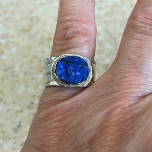 Grace & Heart Lapis & Sterling Band Ring
